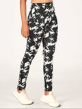 Blur Print Black Tight Legging For Women