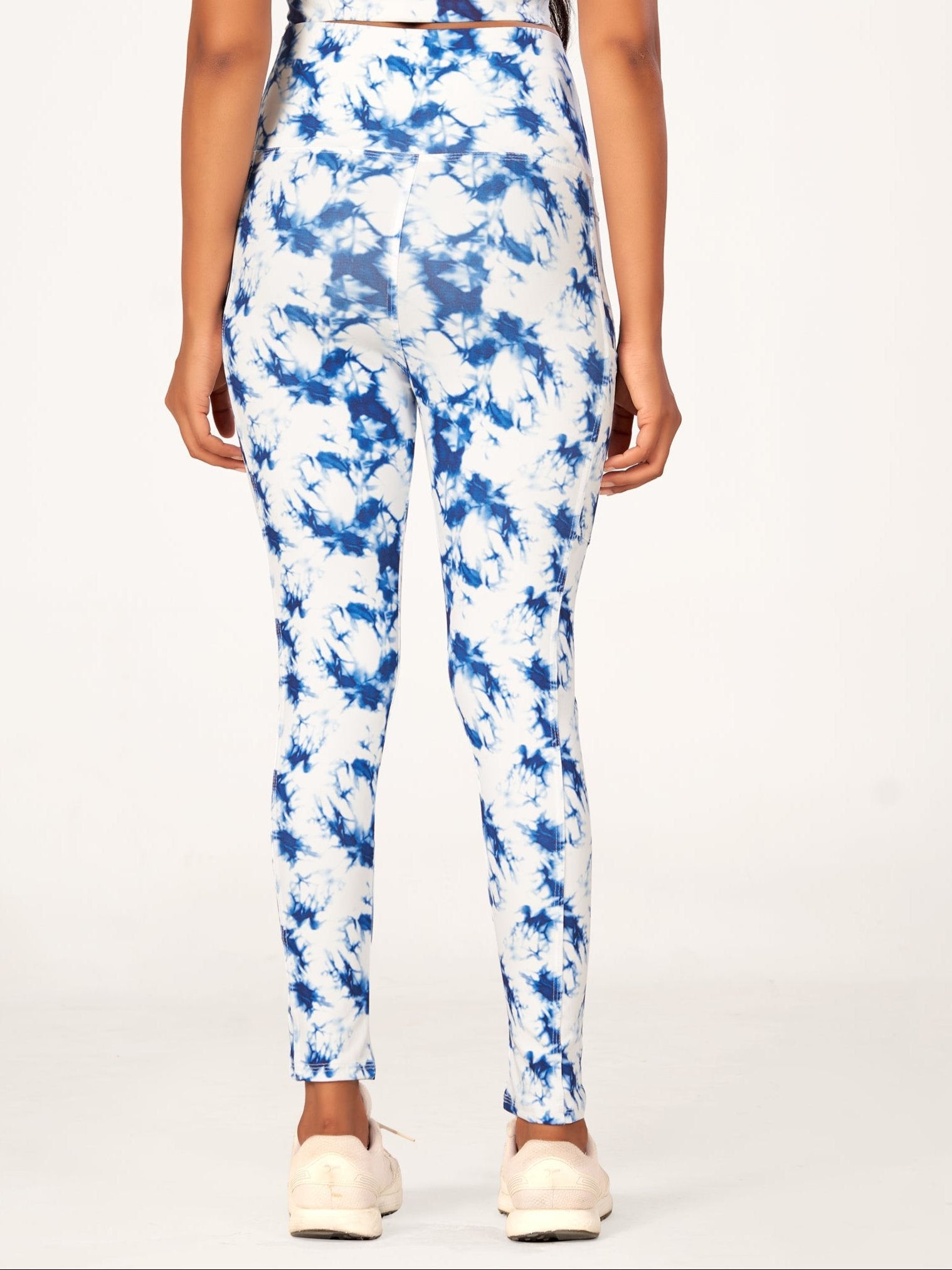 Blur Print Iceberg Blue Tight Legging For Women