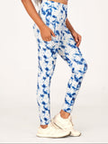 Blur Print Iceberg Blue Tight Legging For Women