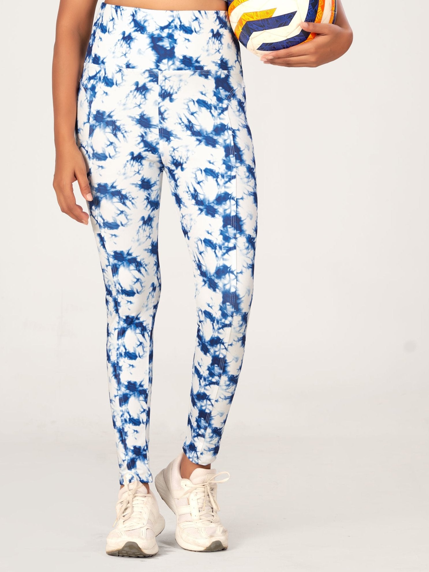 Blur Print Iceberg Blue Tight Legging For Women