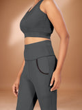 Deep Pocket Dark Grey Tight Legging For Women