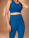 Deep Pocket Airforce Blue Tight Legging For Women