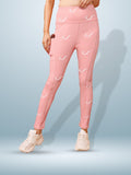 Signature Print Peach Tight Legging For Women