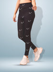 Signature Print Black Tight Legging For Women