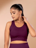 Deep Pocket Co-ord Wine Tight Legging For Women