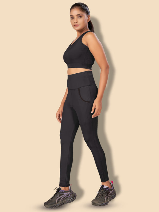 Deep Pocket Black Tight Legging For Women