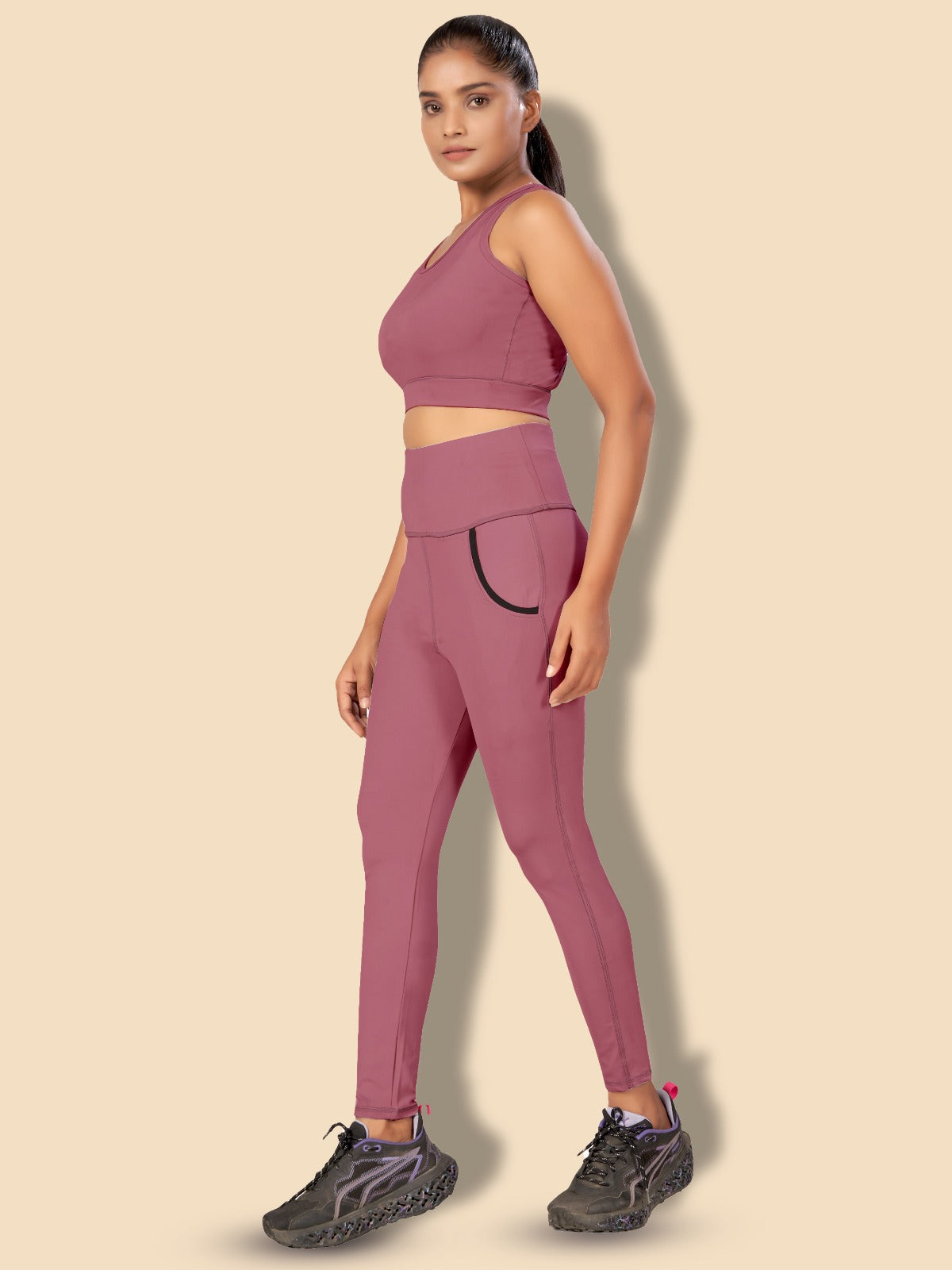 Deep Pocket Co-ord Onion Tight Legging For Women